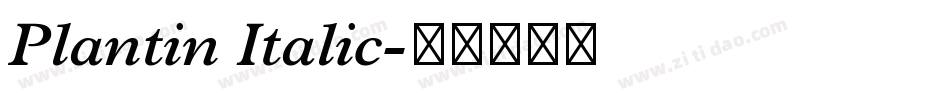 Plantin Italic字体转换